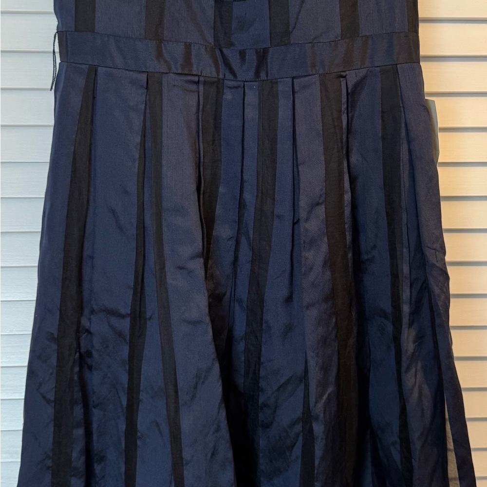 Bloomingdale's Navy and Black A-Line dress Anne Klein
